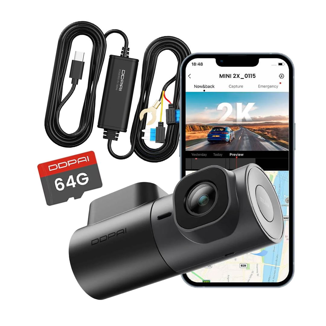 Pack Mini2X 2K - Caméra de Voiture + Carte Mémoire 64 + Hardware Kit