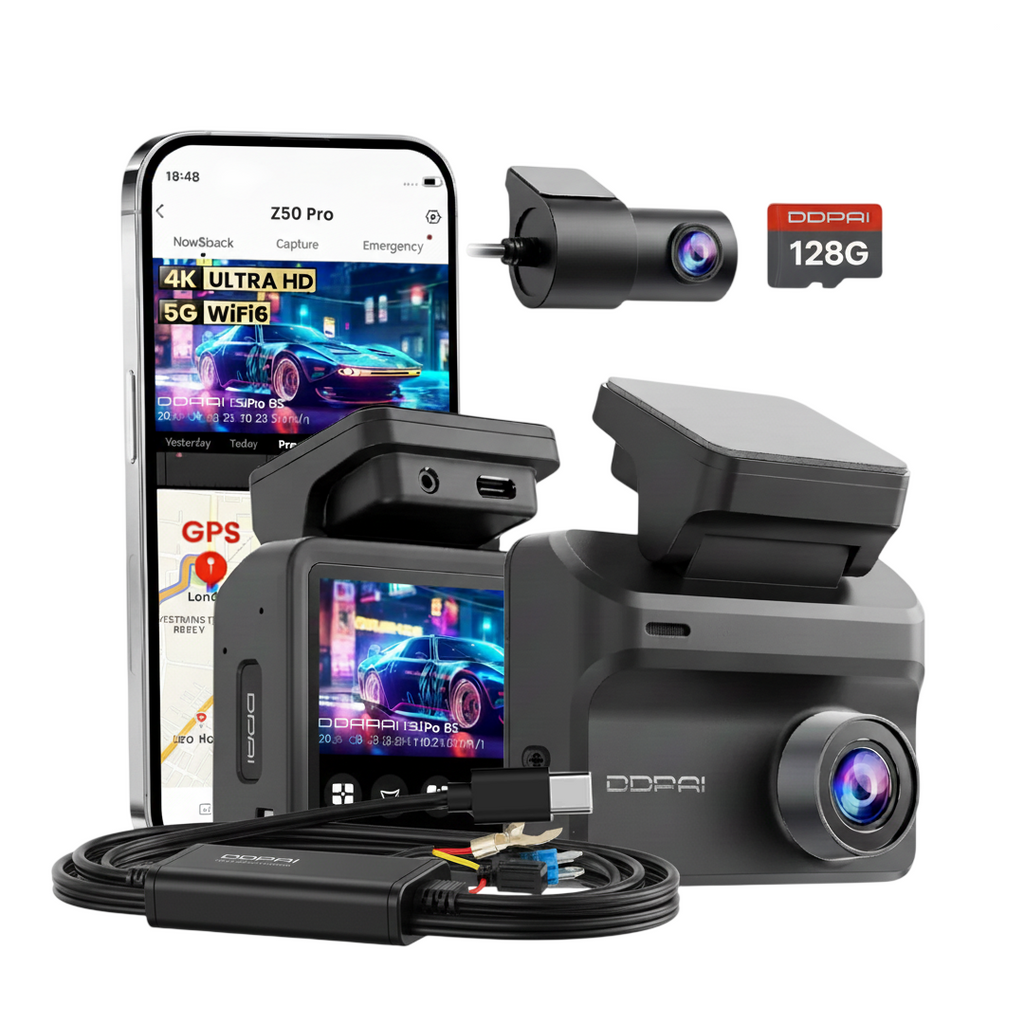 Pack : DPAI Z50 Pro Dual  + DDPAI Kit Hardwire + Carte Mémoire 128GB