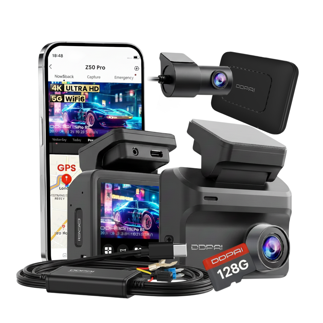 Pack : DPAI Z50 Pro 4G + DDPAI Kit Hardwire + Carte Mémoire 128GB