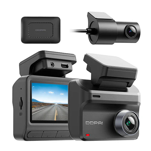 Pack DDPAI Z50 Pro Dual 4G GPS Dash Cam + Carte Mémoire 64 + Diffuseur GOBY